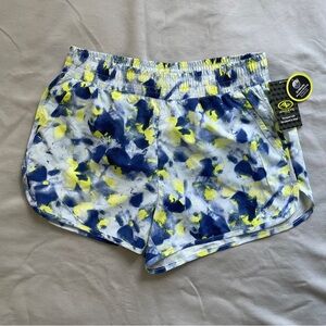 Athletic Works Women's Blue and Yellow Athletic Shorts